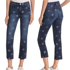 Current/Elliott Rollin With Stars Cropped Jeans
